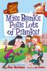 Book cover for "Miss Banks pulls lots of pranks".