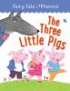 Book cover for "The three little pigs".